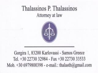 Thalassinos P. Thalassinos Rechtsanwalt Karlovasi Samos